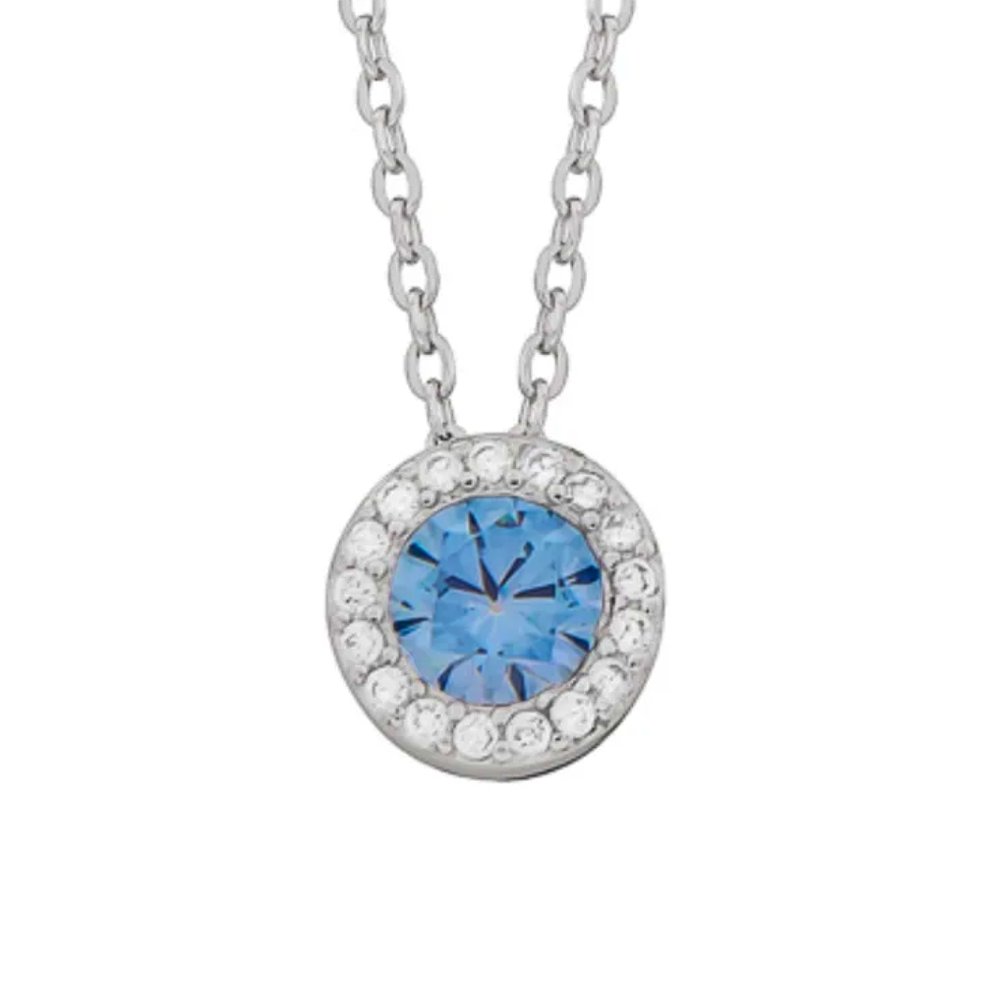 Gargantilla zirconia azul