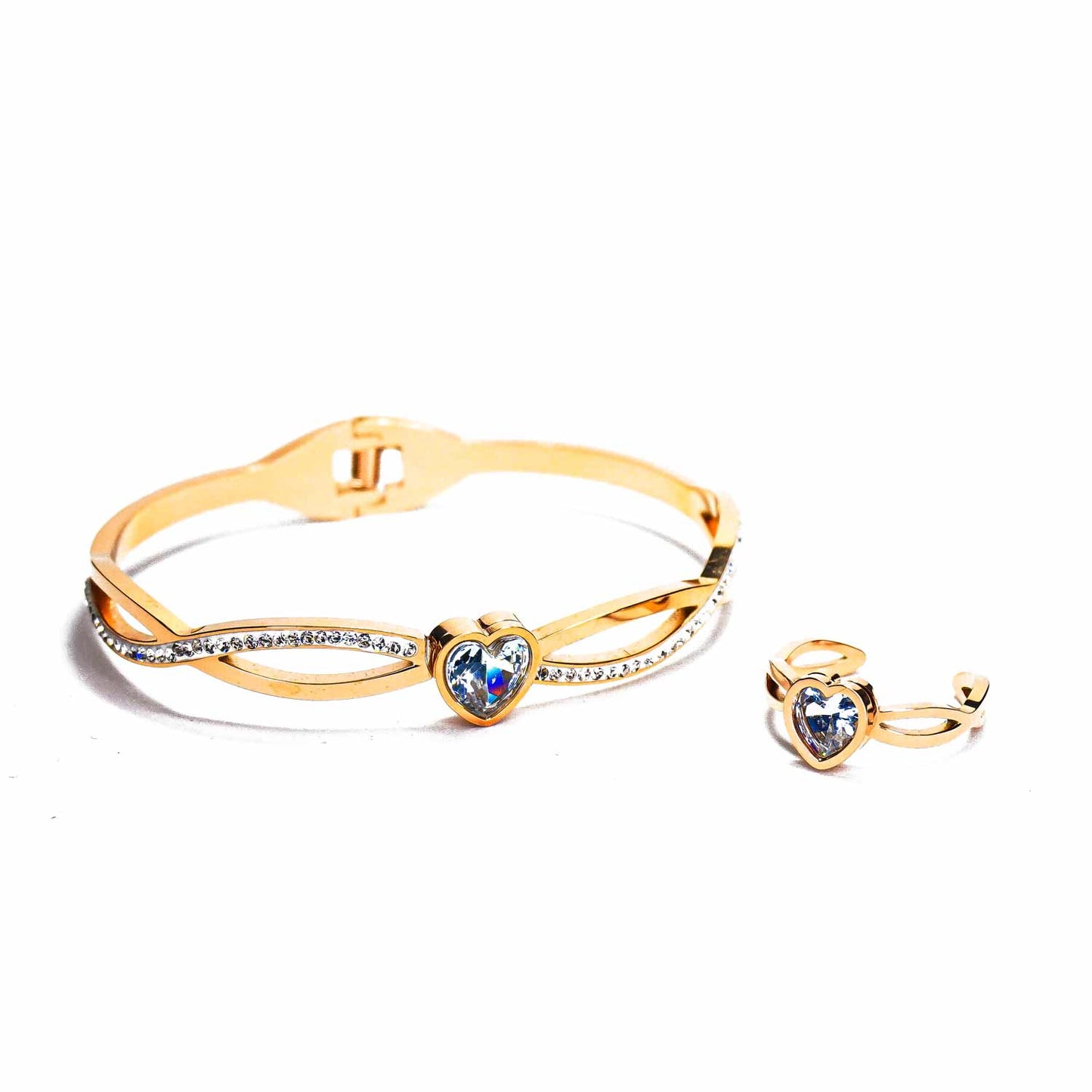 Juego de brazalete y anillo