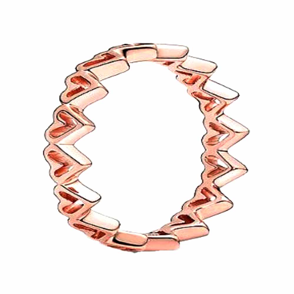 Anillo corazones rosado