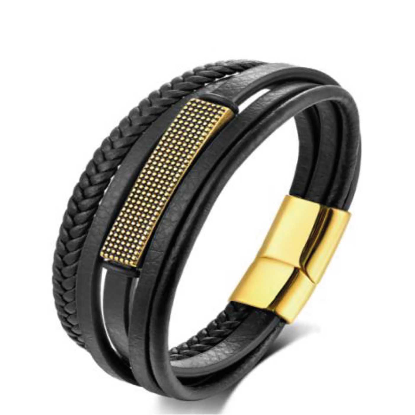 Brazalete negro dorado