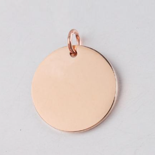 Circular grabado charm plateado 6 a 8 mm