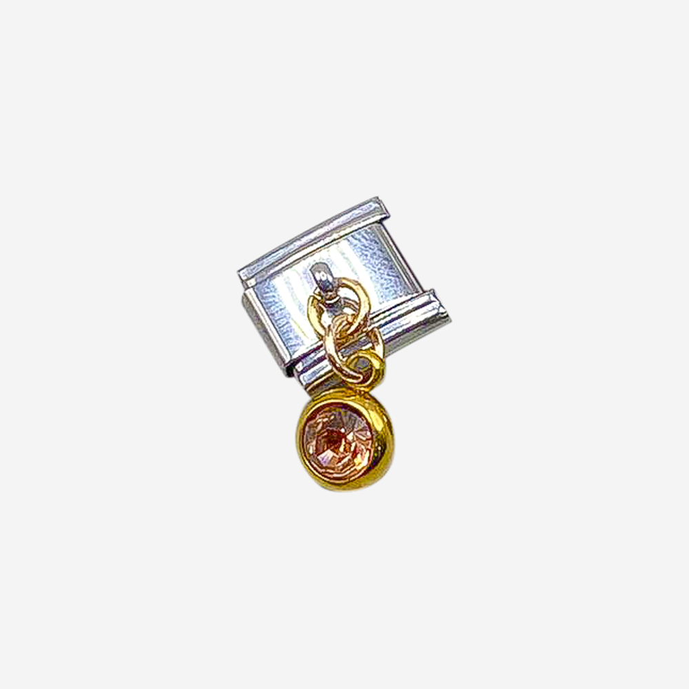 Charm piedra Plata con dorado