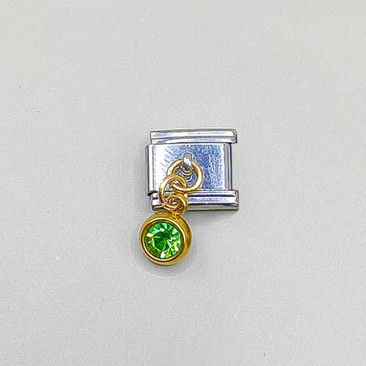 Charm piedra Plata con dorado