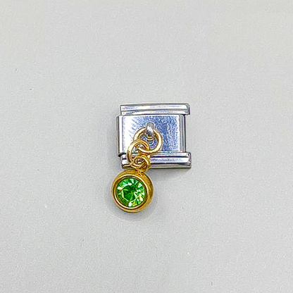 Charm piedra Plata con dorado