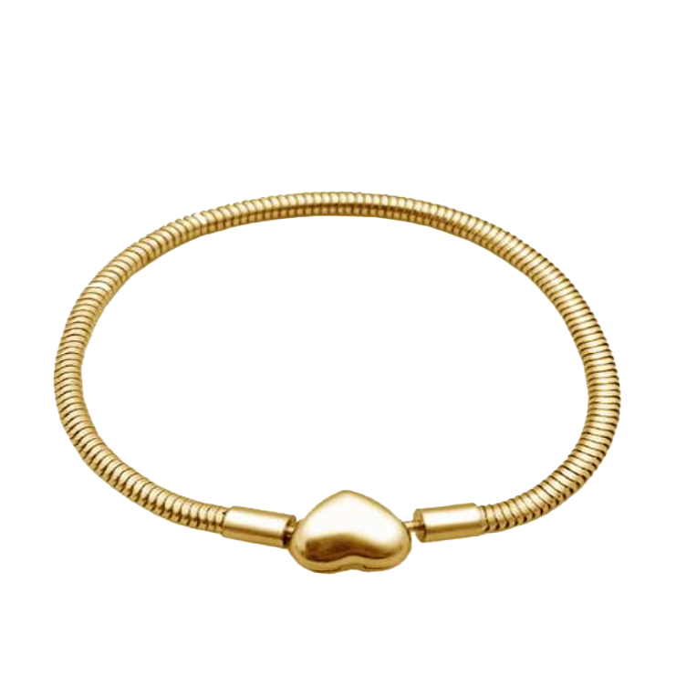 Pulsera plateada para Charms y Dijes