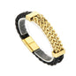 Brazalete con tejido plateado
