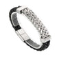 Brazalete con tejido plateado
