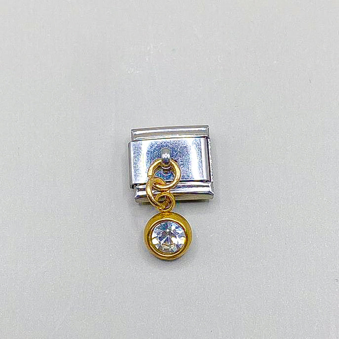 Charm piedra Plata con dorado