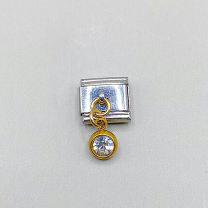 Charm piedra Plata con dorado