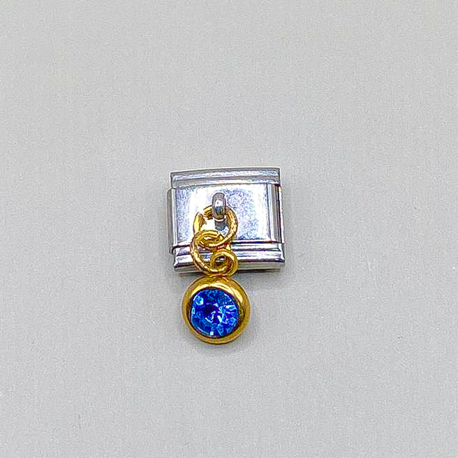 Charm piedra Plata con dorado
