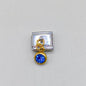Charm piedra Plata con dorado